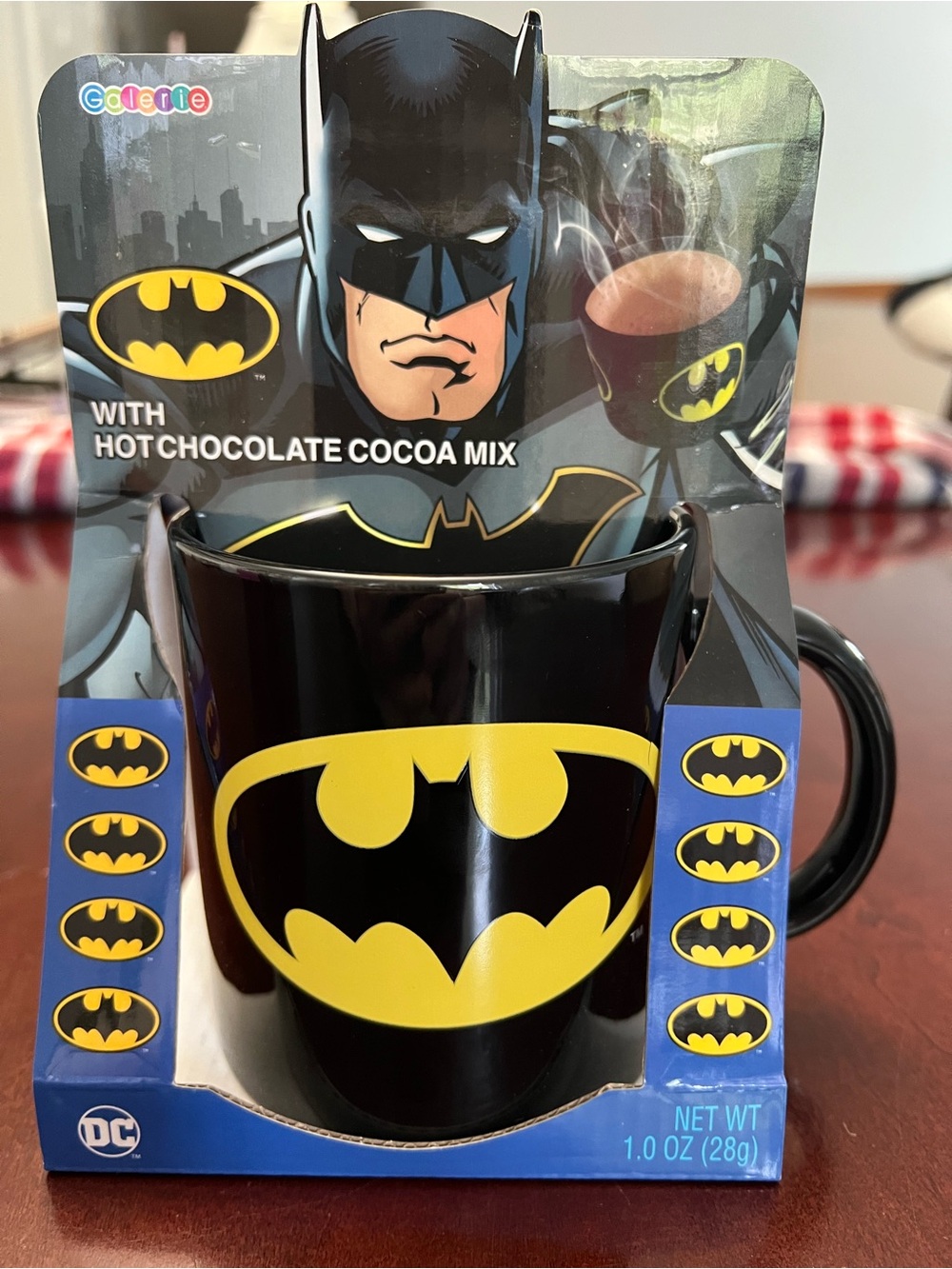 DC Black and Yellow Batman Logo Ceramic Mug
